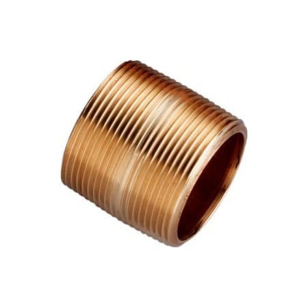 Merit Brass 1-1/4 In. X 1-5/8 In. Lead Free Seamless Red Brass Pipe Nipple - 140 PSI - Sch. 40 - Domestic 2020-001